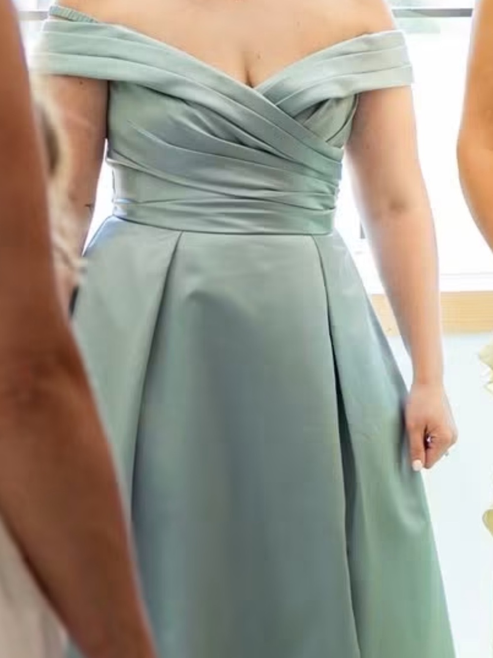 Elegant Sage Green A-Line Women's Dress